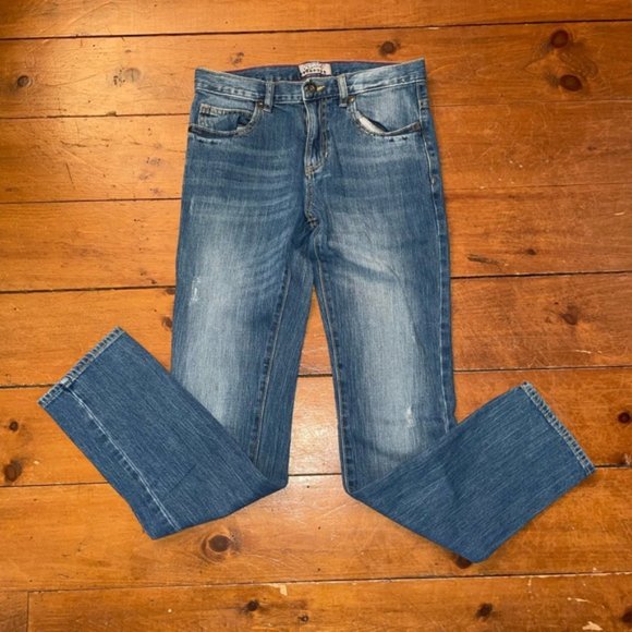 Old Navy Youth Blue Denim Adjustable Blue Jeans - Picture 2 of 9